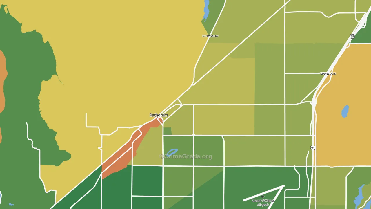 Rathdrum, ID Map of Assault Rates