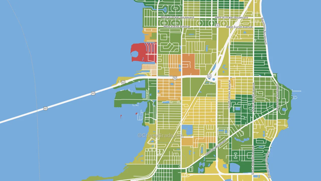 Rattlesnake, Tampa, FL Map of Assault Rates