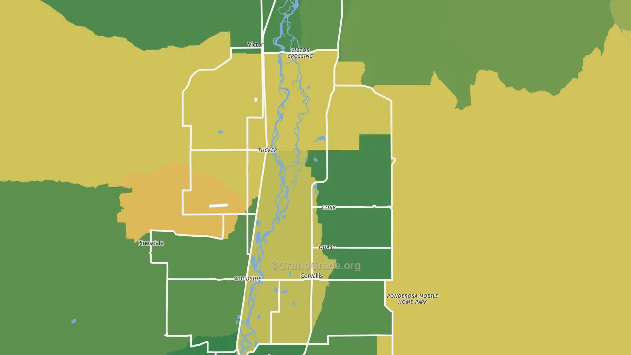 Ravalli County, MT Map of Assault Rates