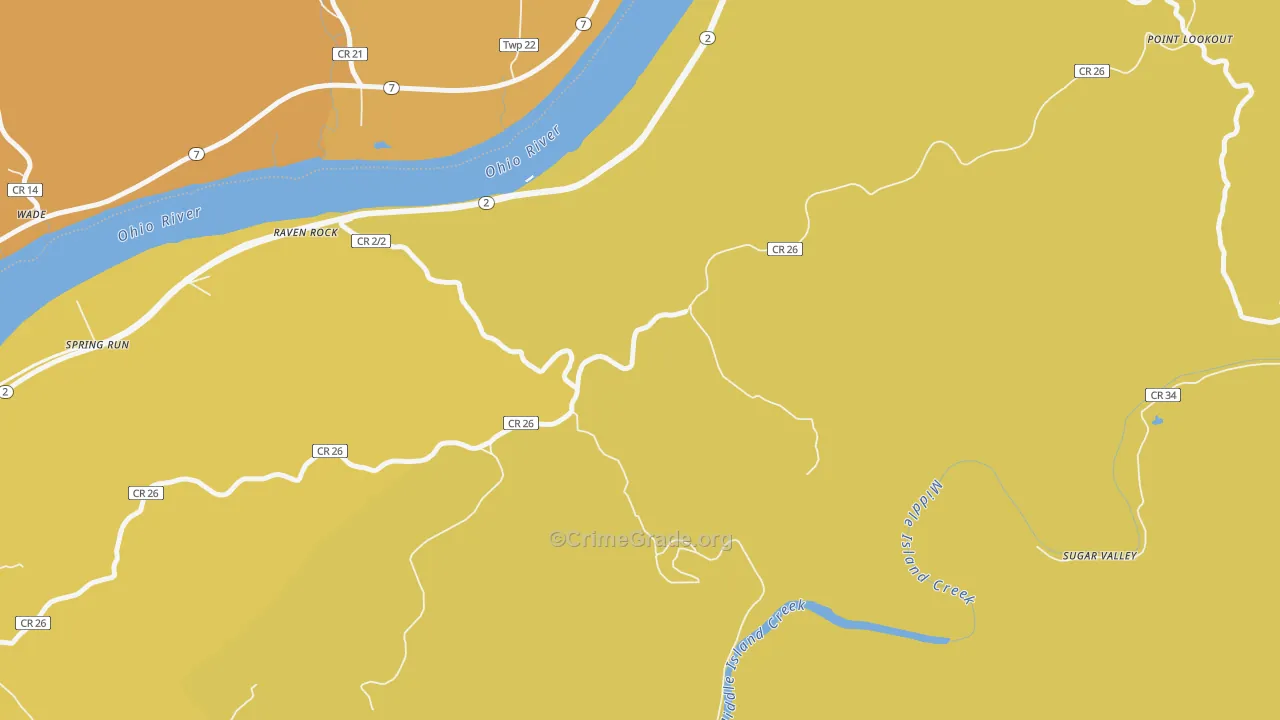 Raven Rock, WV Map of Assault Rates