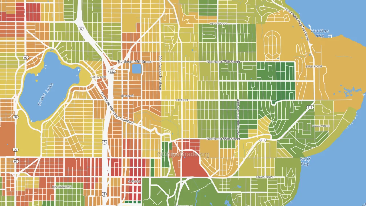 Ravenna, Seattle, WA Map of Assault Rates