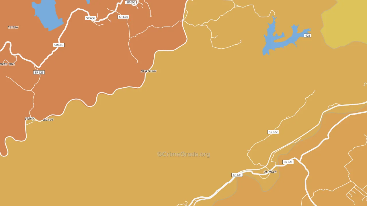 Rawhide, VA Map of Assault Rates
