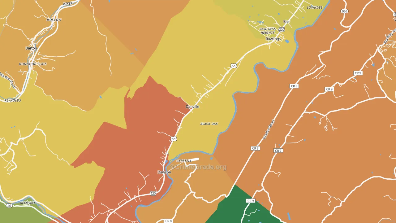 Rawlings, MD Map of Assault Rates