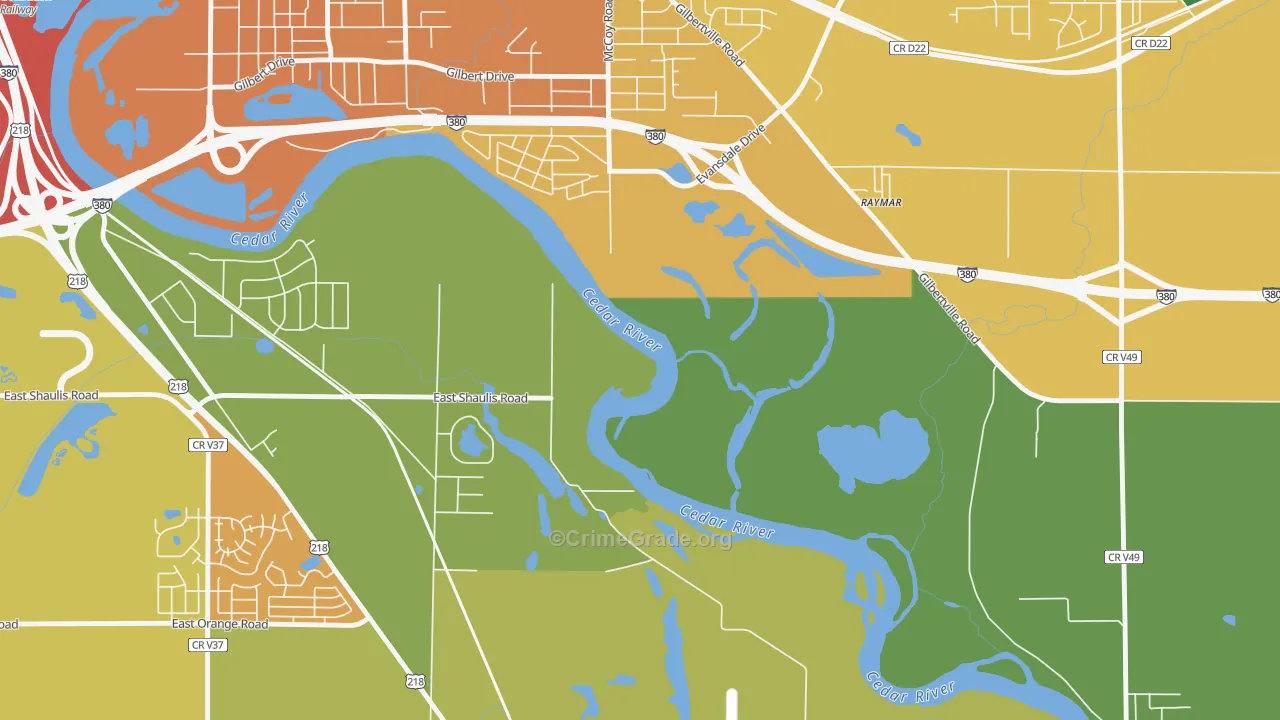 Raymar, IA Map of Assault Rates