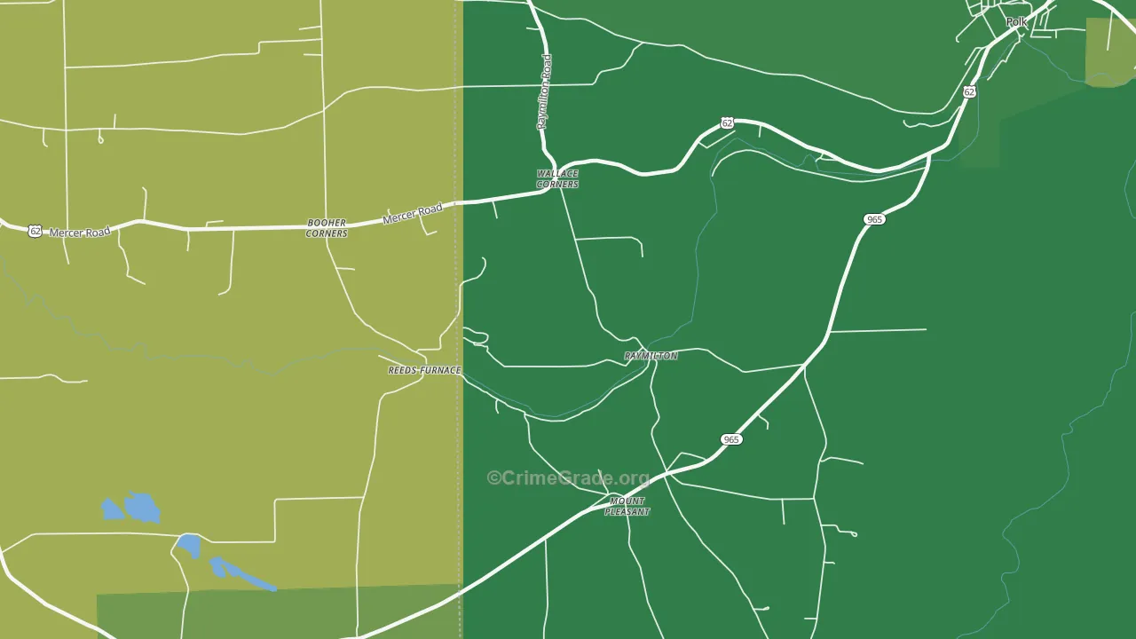 Raymilton, PA Map of Assault Rates
