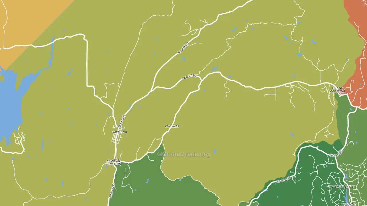Raymond, CA Map of Assault Rates