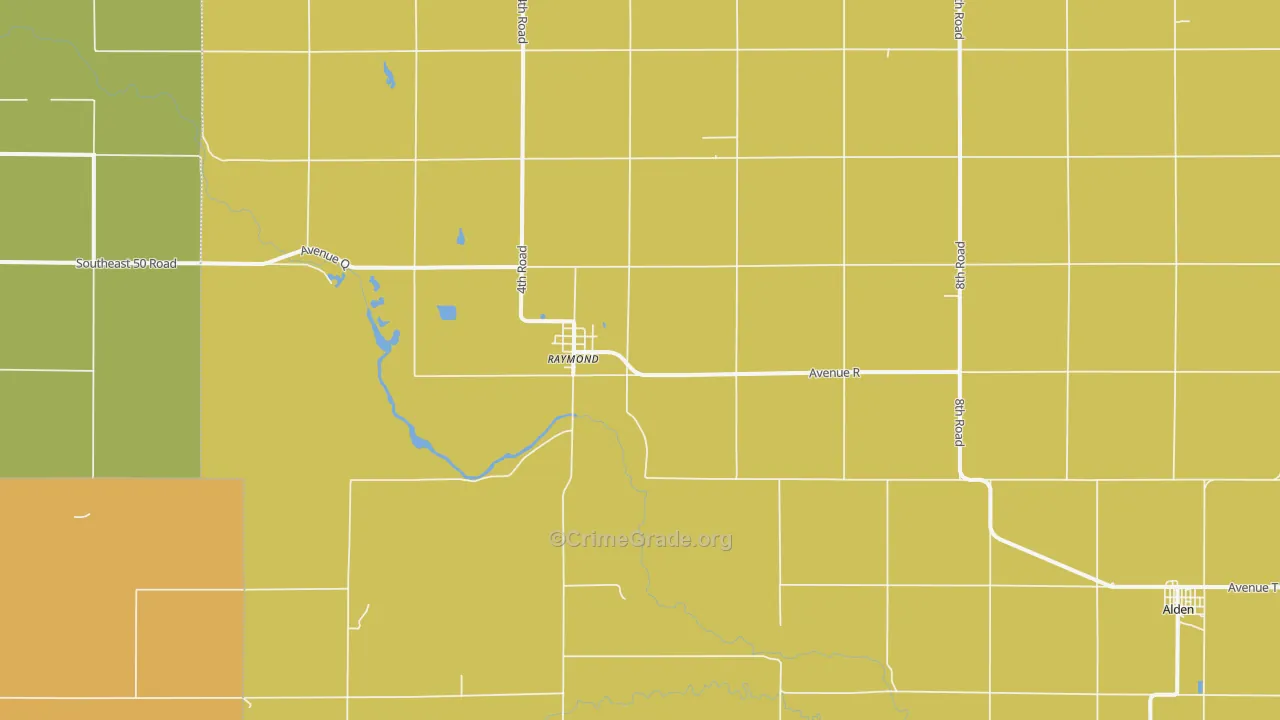 Raymond, KS Map of Assault Rates