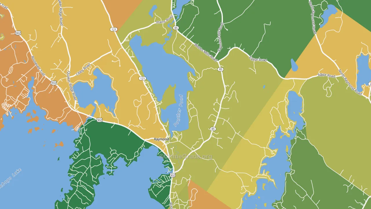 Raymond, ME Map of Assault Rates