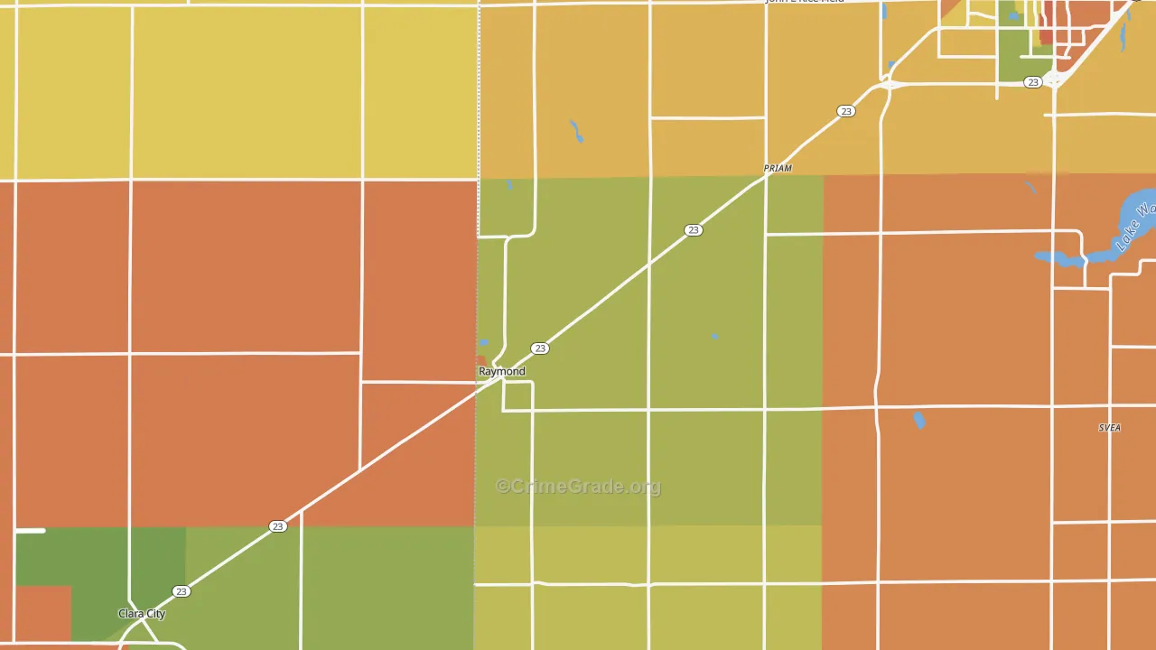 Raymond, MN Map of Assault Rates