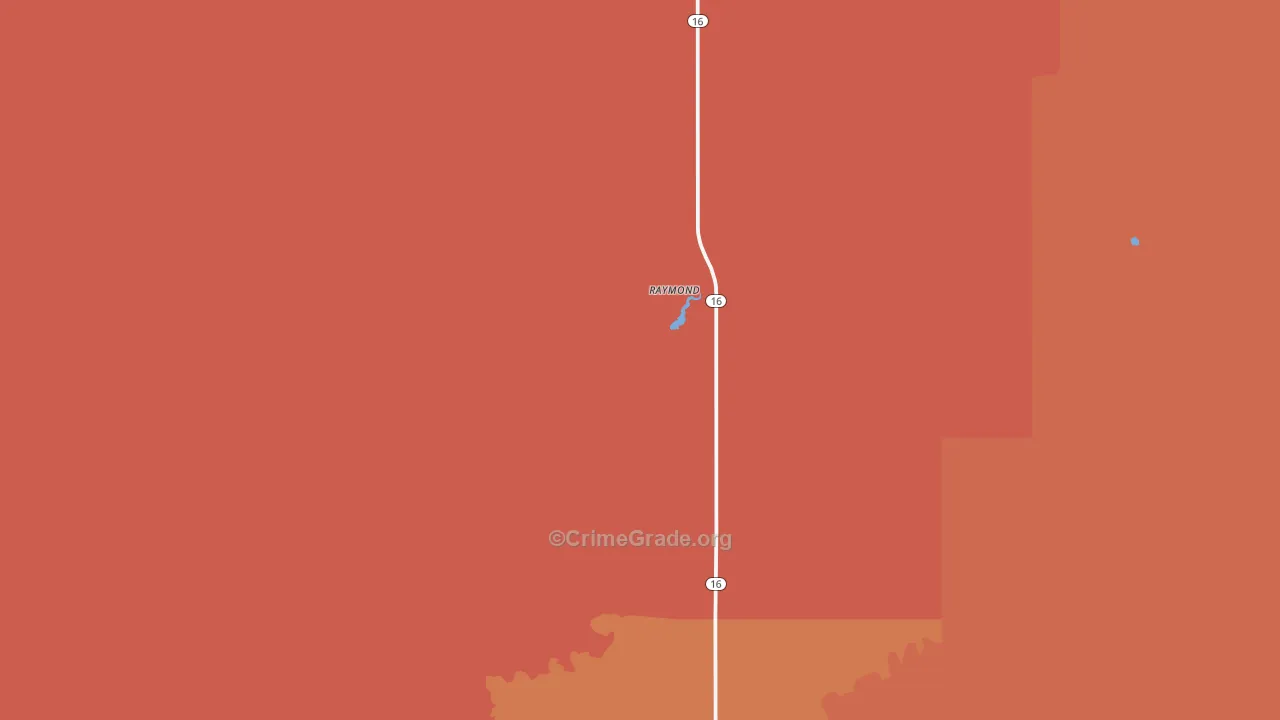Raymond, MT Map of Assault Rates