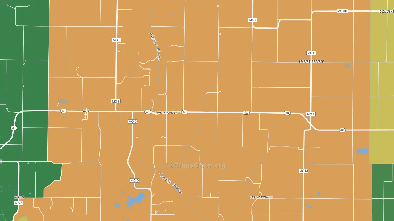 Rea, MO Map of Assault Rates
