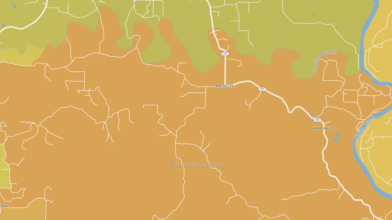 Rea Valley, AR Map of Assault Rates