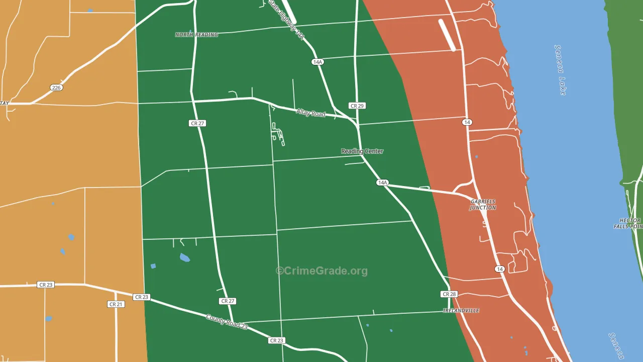 Reading Center, NY Map of Assault Rates