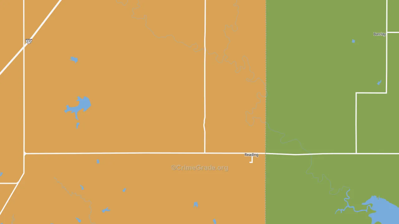 Reading, KS Map of Assault Rates