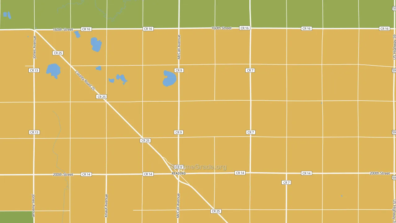 Reading, MN Map of Assault Rates
