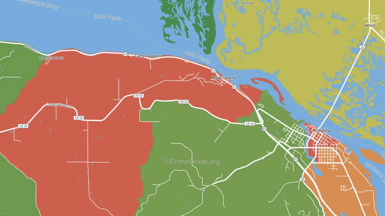 Reads Landing, MN Map of Assault Rates