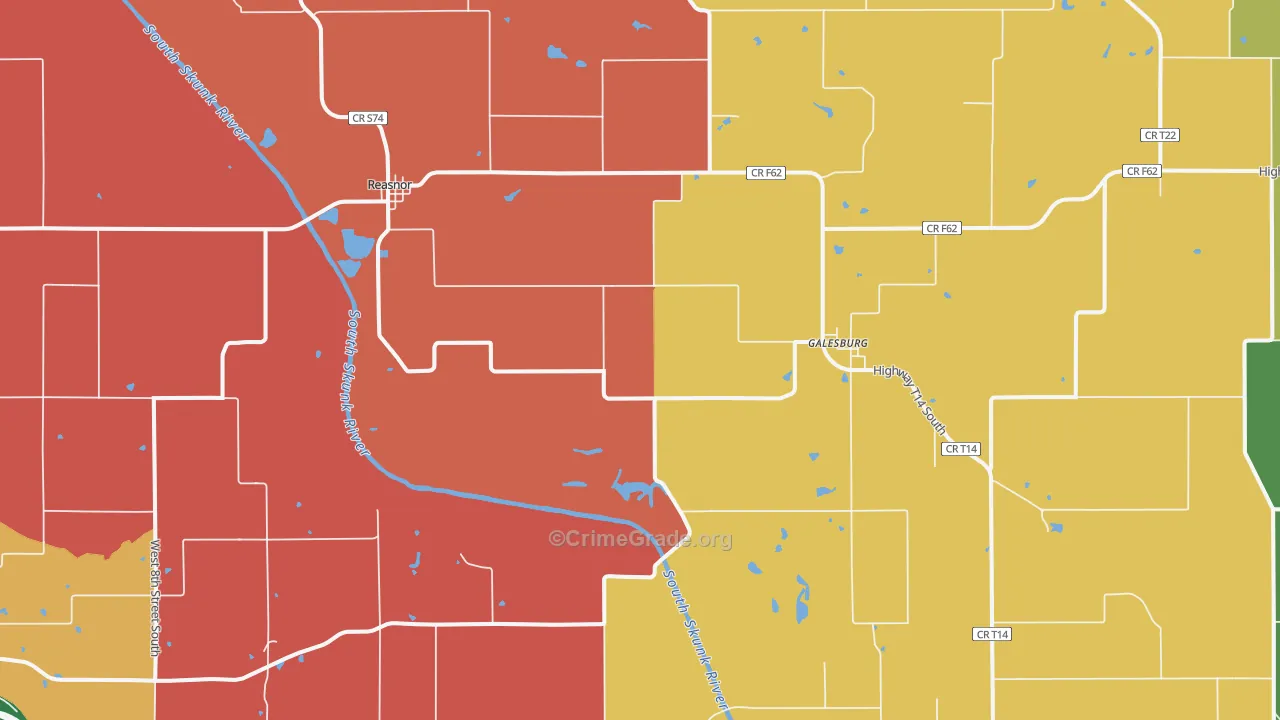 Reasnor, IA Map of Assault Rates