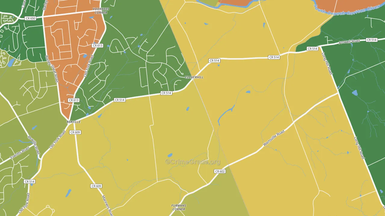 Reaville, NJ Map of Assault Rates