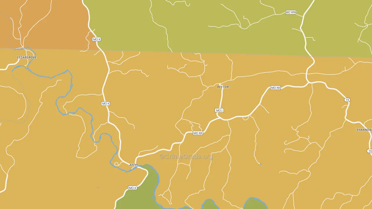 Rector, MO Map of Assault Rates