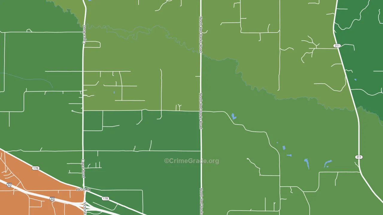 Red Banks, MS Map of Assault Rates