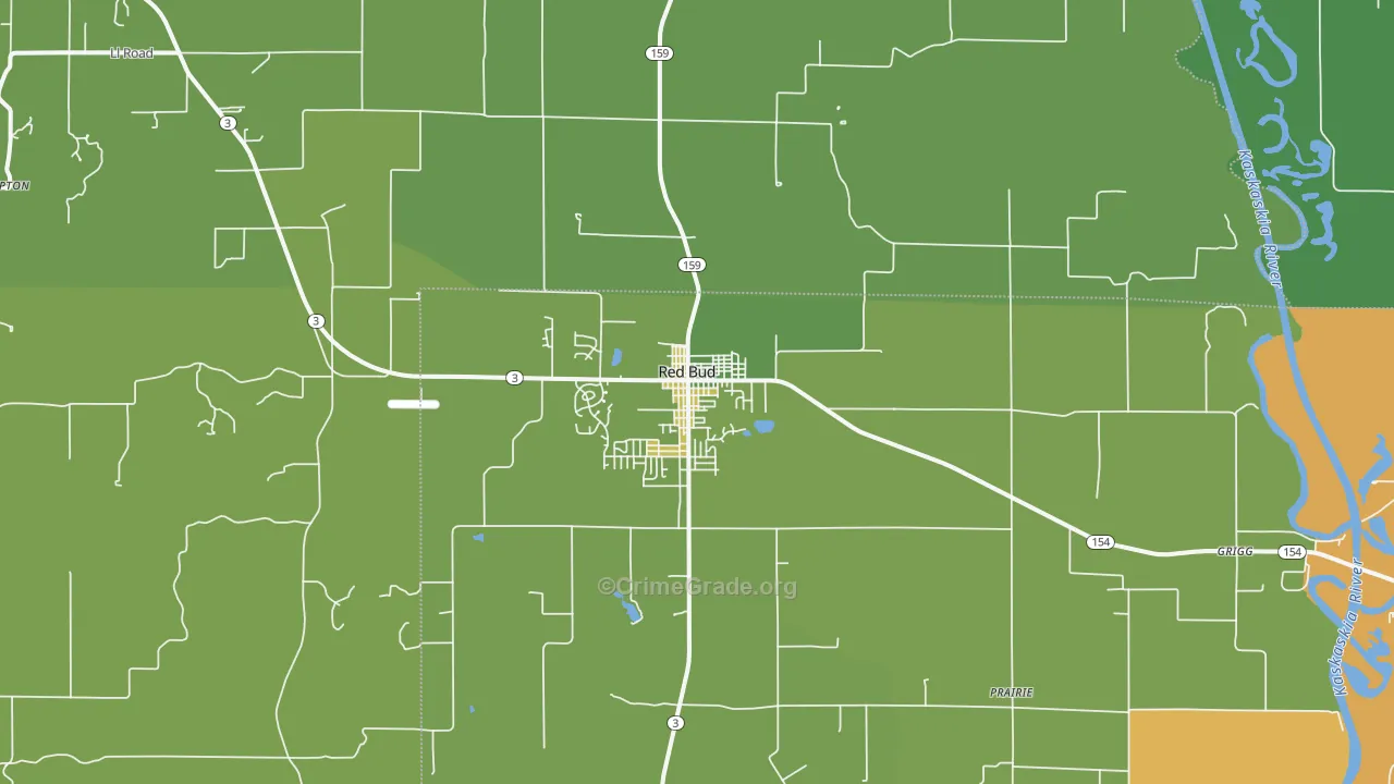 Red Bud, IL Map of Assault Rates