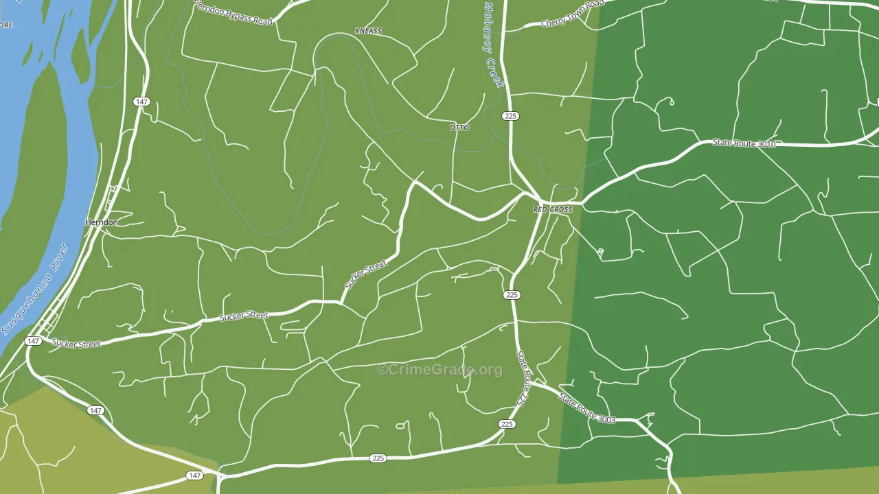 Red Cross, PA Map of Assault Rates