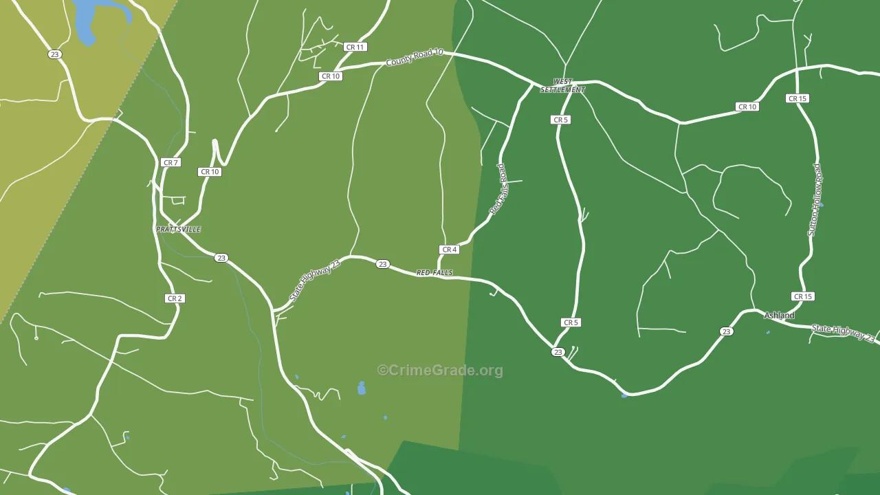 Red Falls, NY Map of Assault Rates