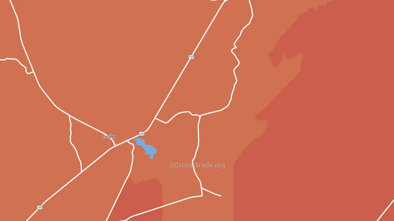 Red Lake, AZ Map of Assault Rates