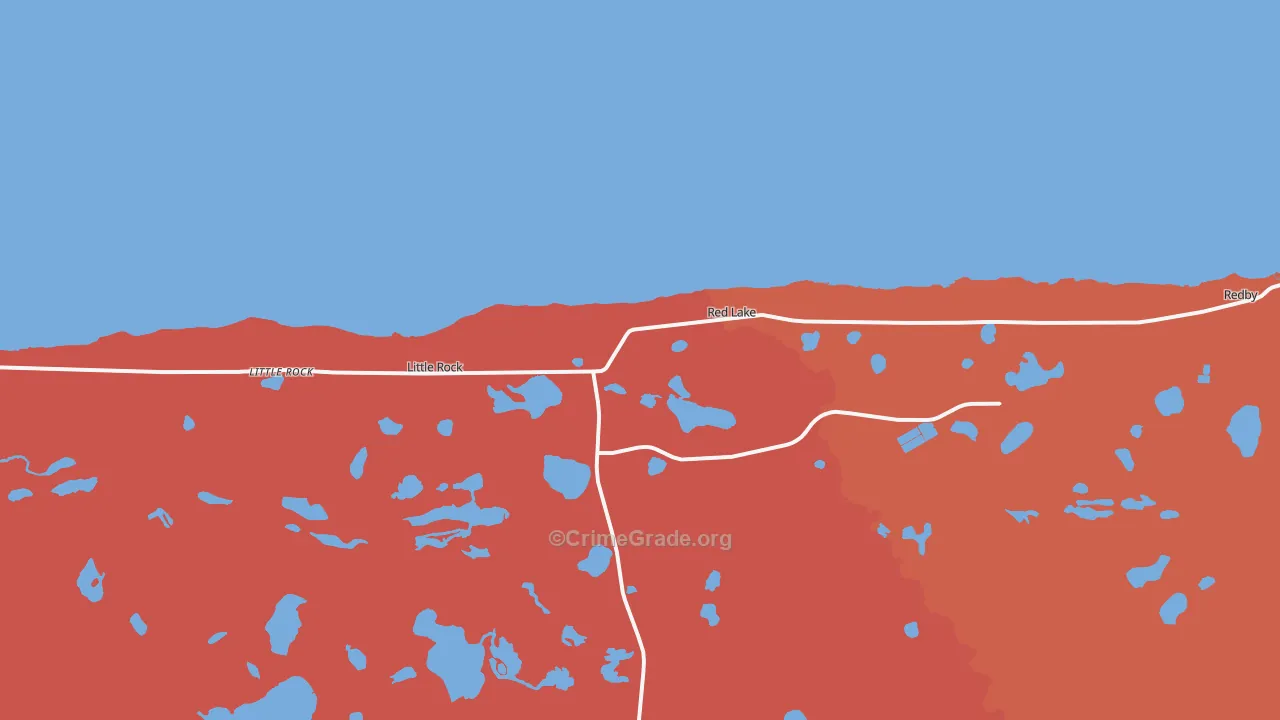 Red Lake, MN Map of Assault Rates