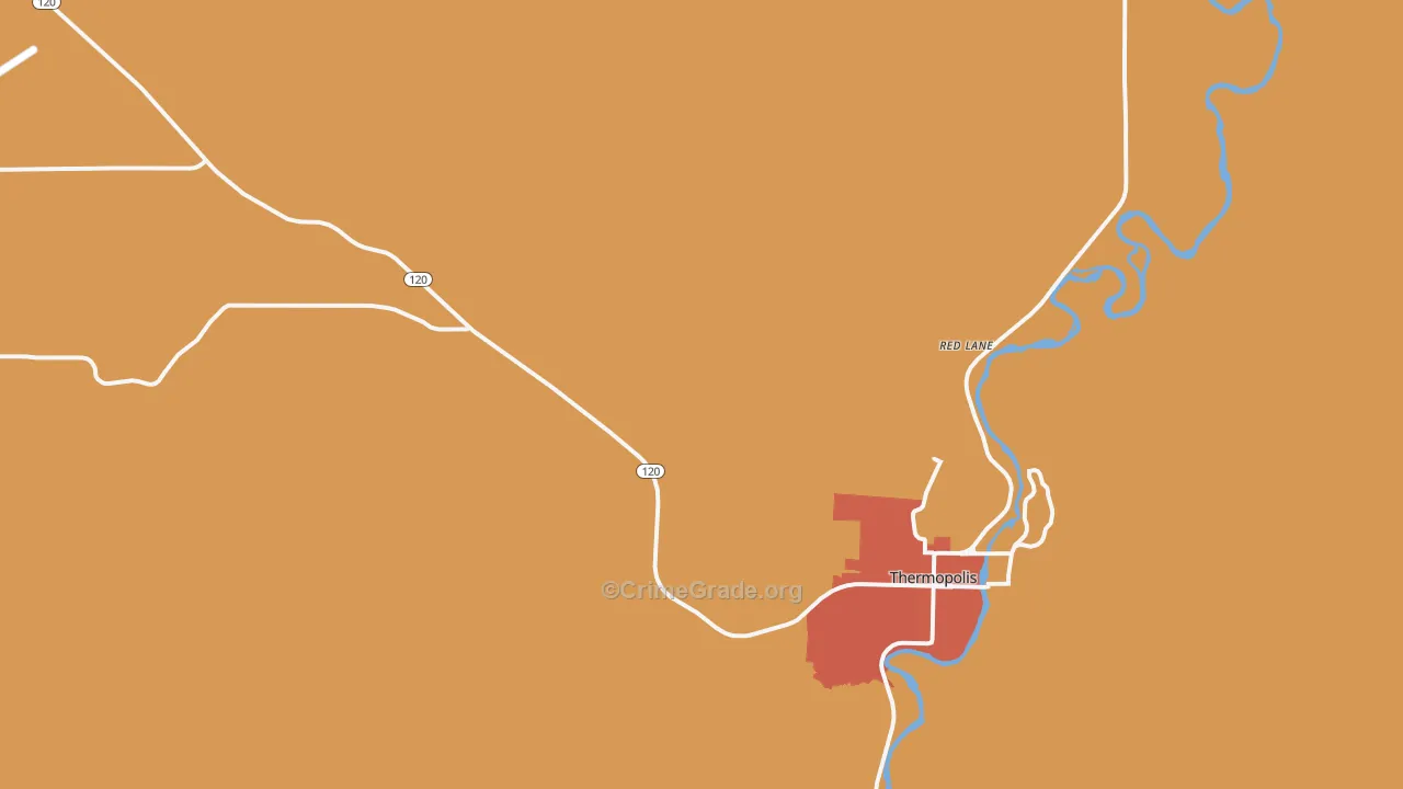 Red Lane, WY Map of Assault Rates