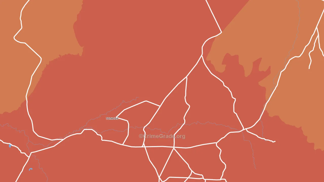 Red Mesa, AZ Map of Assault Rates