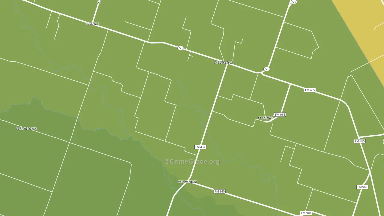 Red Ranger, TX Map of Assault Rates