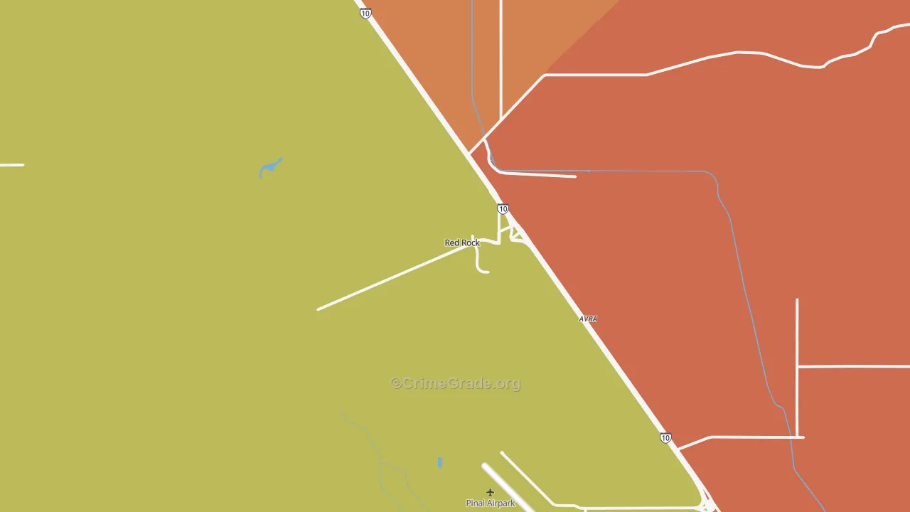 Red Rock, AZ Map of Assault Rates