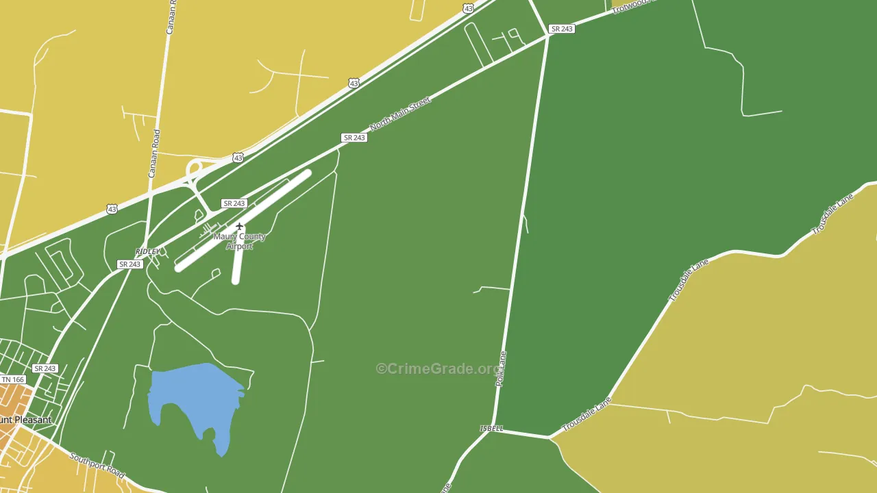Red Row, TN Map of Assault Rates
