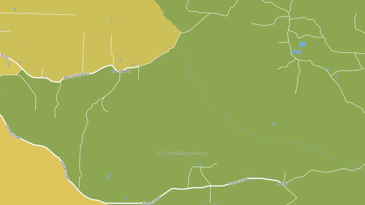 Red Springs, AR Map of Assault Rates