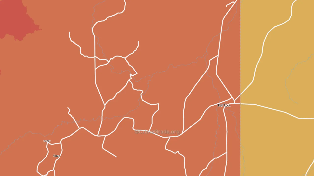 Red Valley, AZ Map of Assault Rates