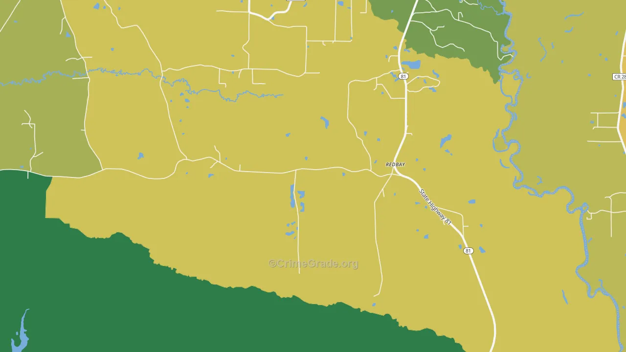 Redbay, FL Map of Assault Rates