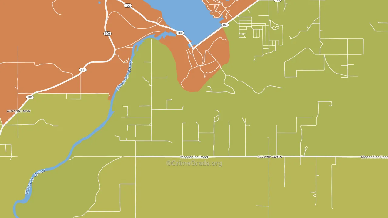 Redbird Smith, OK Map of Assault Rates
