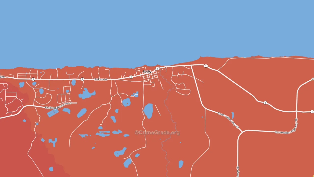 Redby, MN Map of Assault Rates