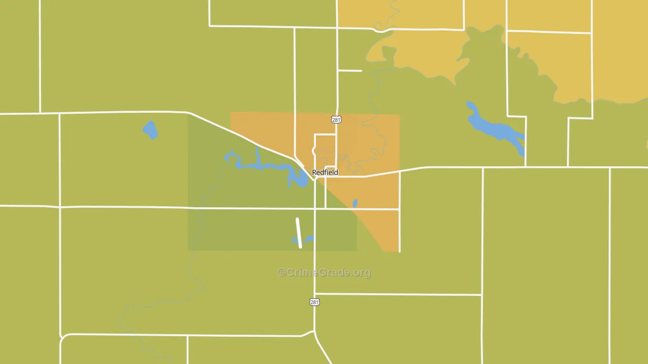 Redfield, SD Map of Assault Rates