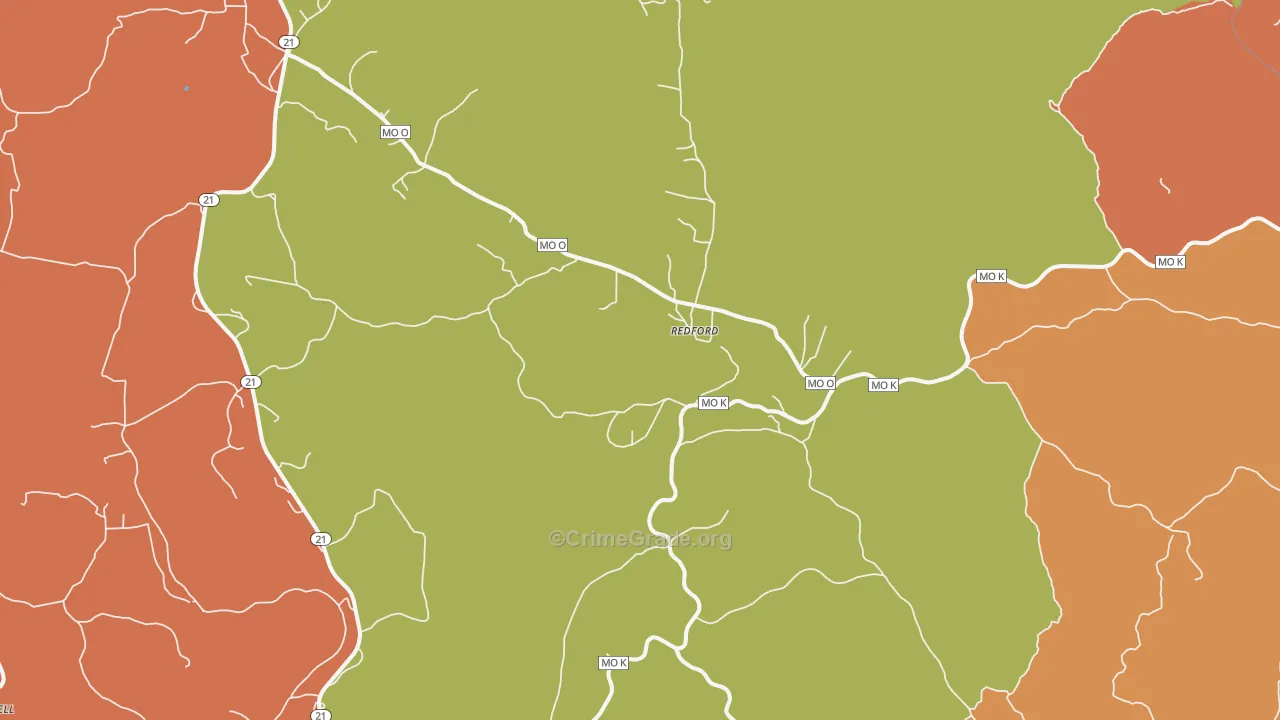 Redford, MO Map of Assault Rates