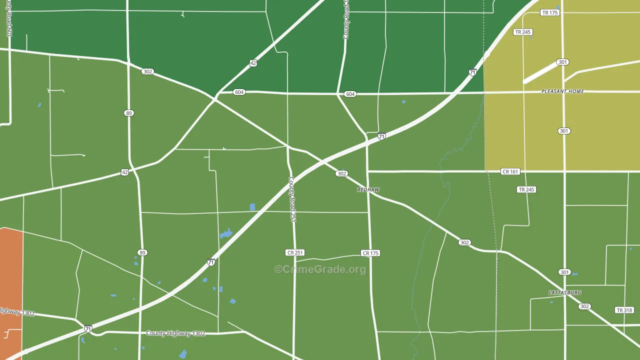 Redhaw, OH Map of Assault Rates