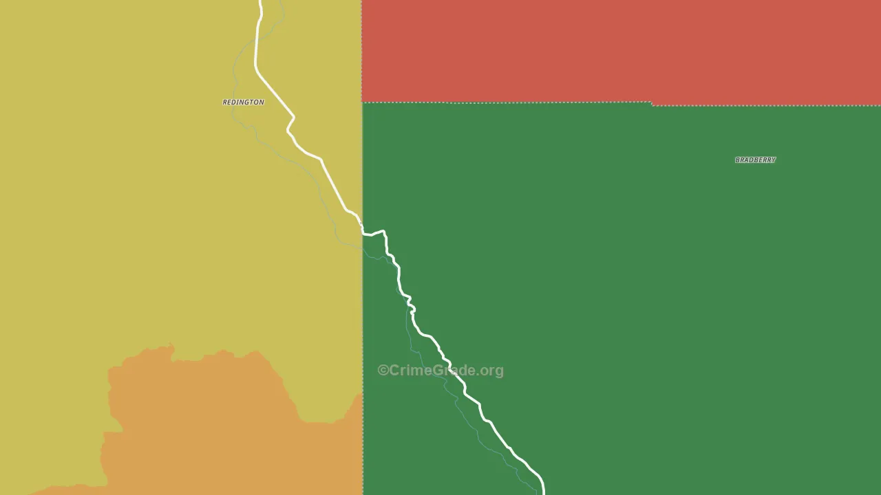 Redington, AZ Map of Assault Rates