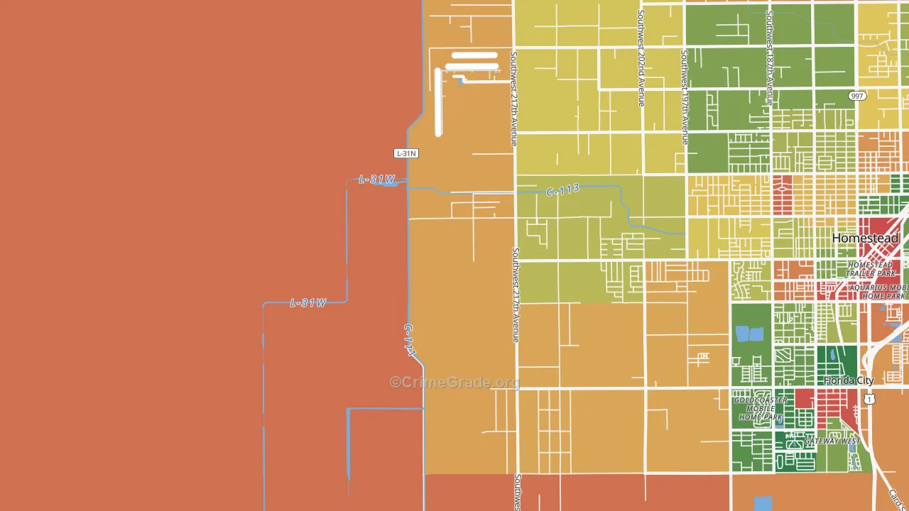 Redland, FL Map of Assault Rates
