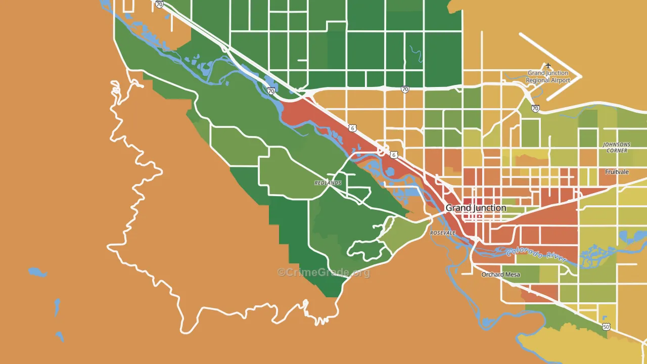 Redlands, CO Map of Assault Rates