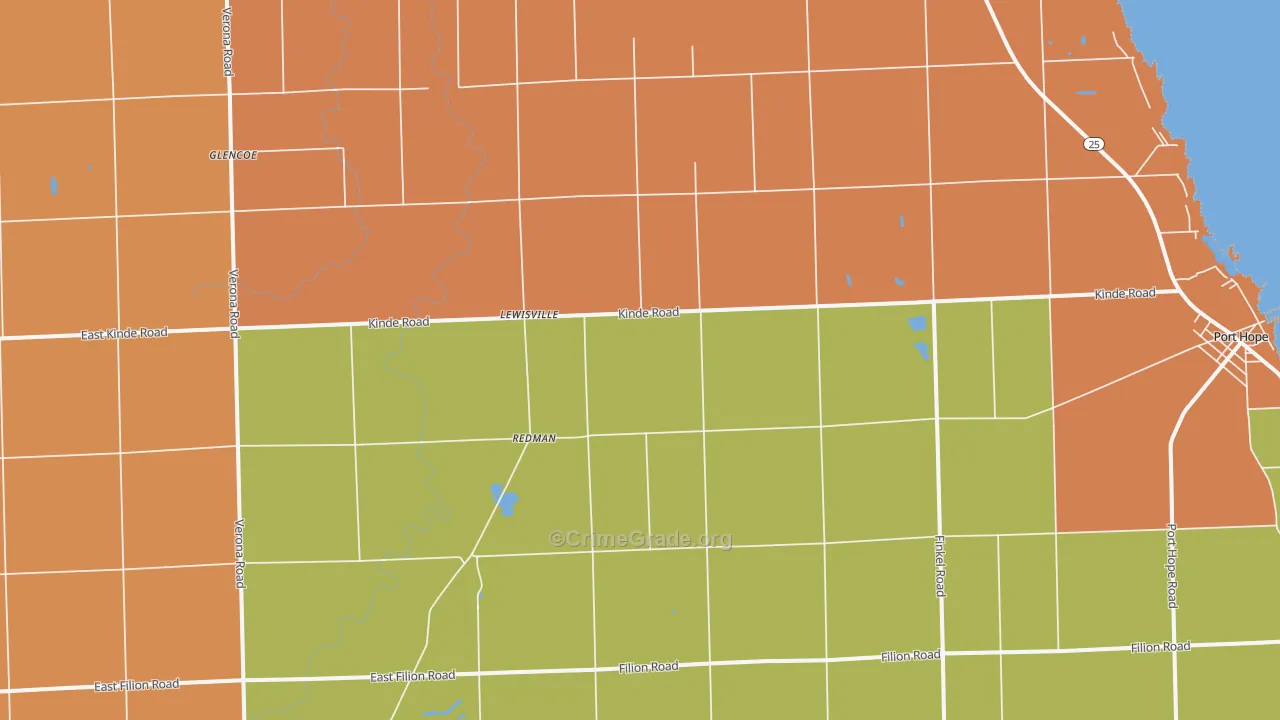 Redman, MI Map of Assault Rates