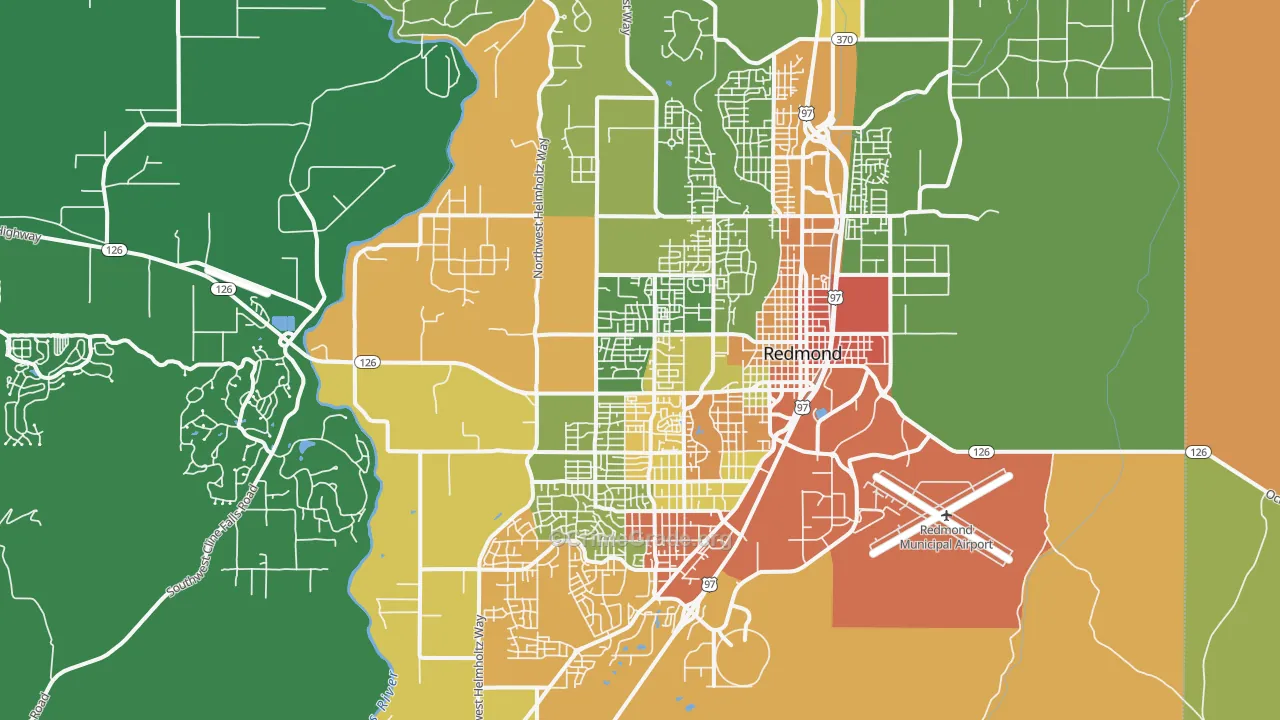 Redmond, OR Map of Assault Rates
