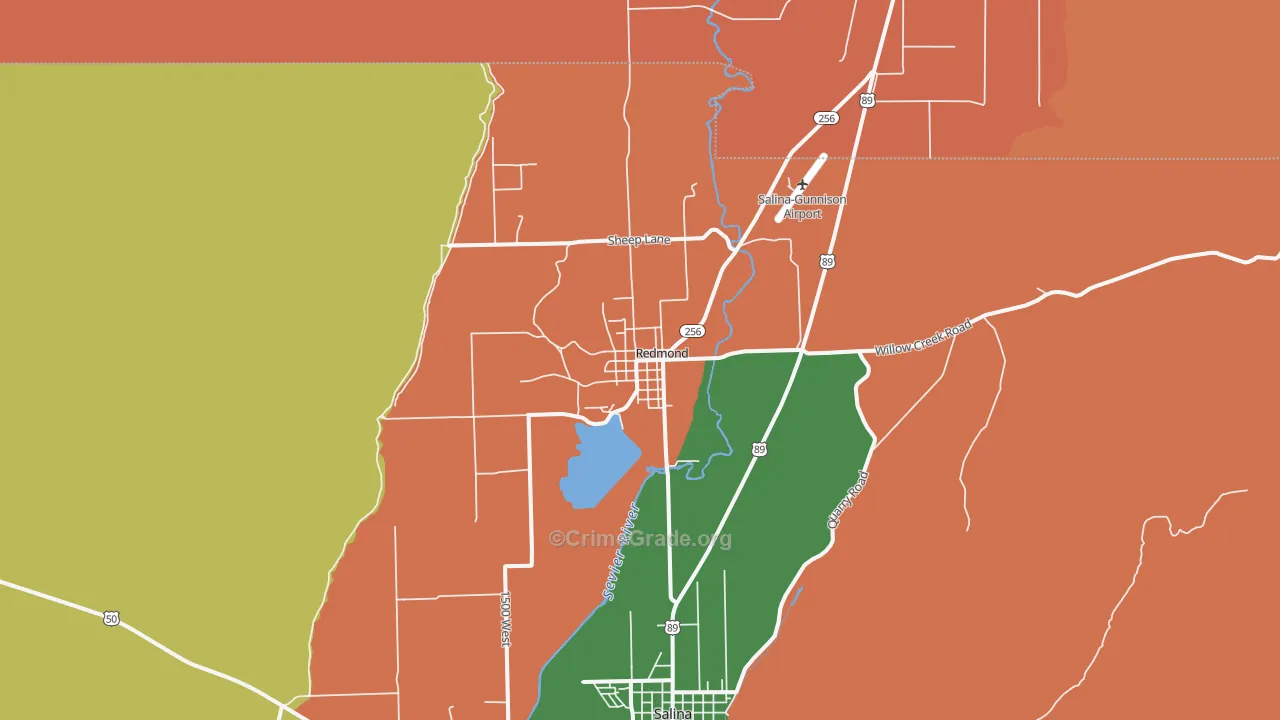 Redmond, UT Map of Assault Rates