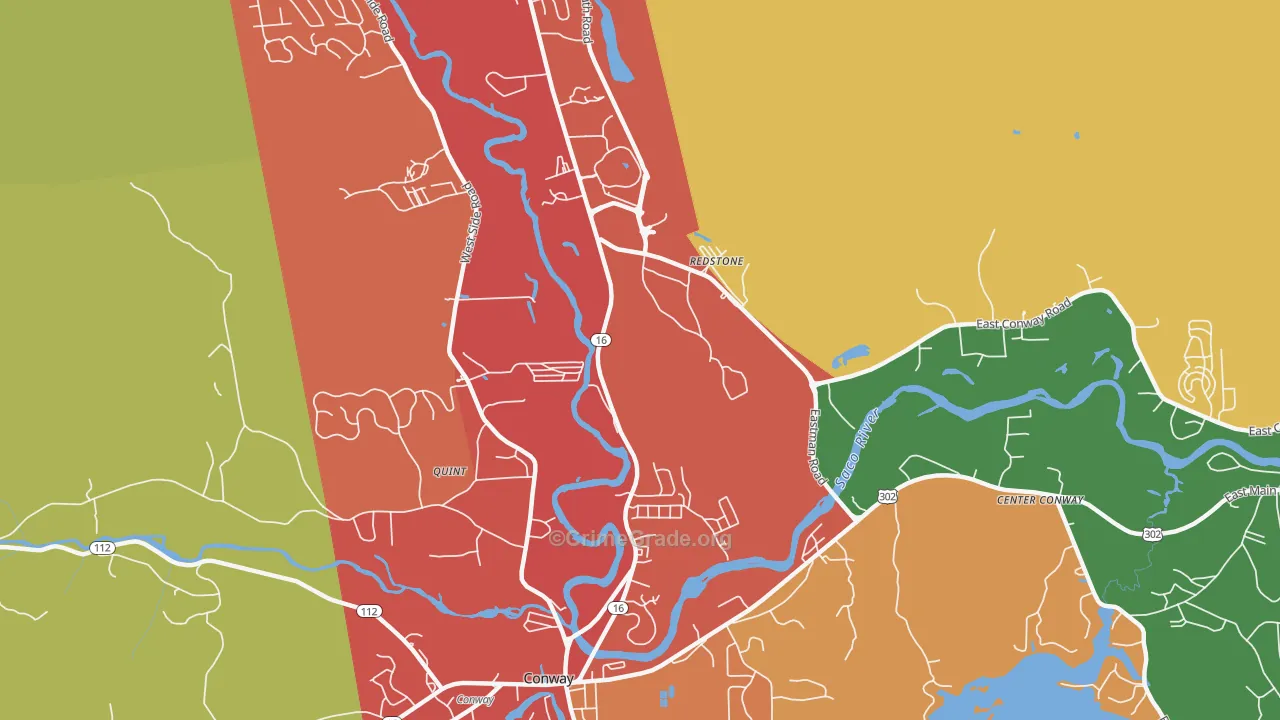 Redstone, NH Map of Assault Rates