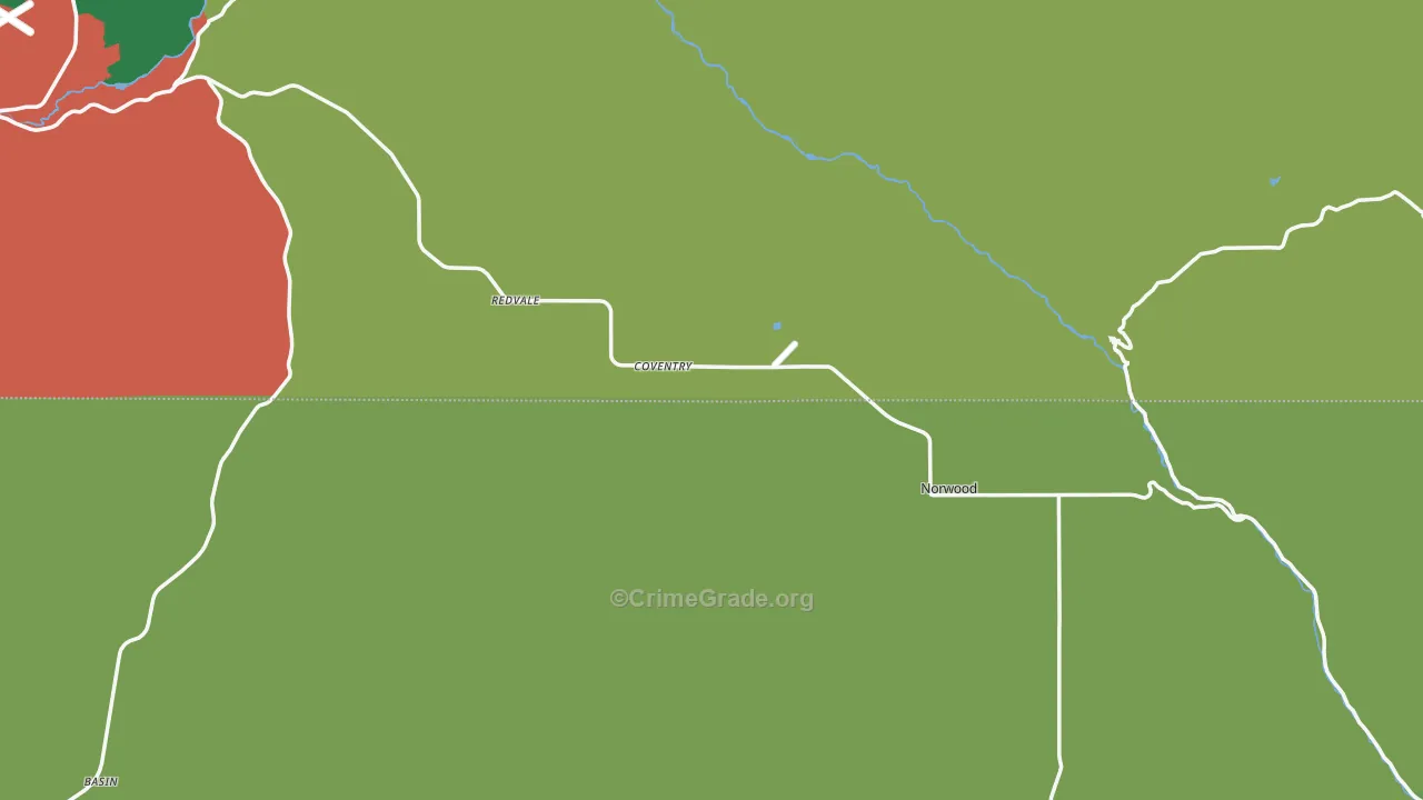Redvale, CO Map of Assault Rates